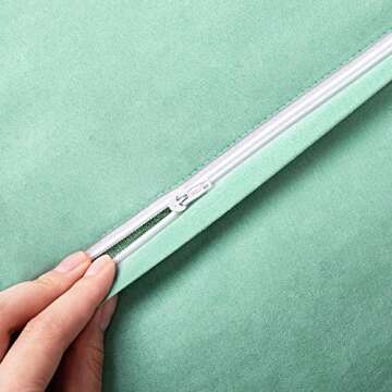 Phantoscope Faux Fur Solid Decorative Pillow Cover Fluffy Throw Pillow Mongolian Luxury Fuzzy Pillow Case Cushion Cover for Bedroom and Couch,Green 18 x 18 Inches