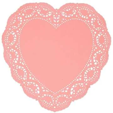 Gift Boutique 96 Count Heart Doilies 10" Red Pink and White Paper Lace Doilies for Valentine Day Decorations Crafts for Valentine's Day