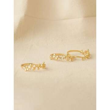 GNIRTSI Gold Bow Knot Ring - Minimalist 14K Gold-Plated Ring