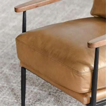 Kosas Home Arnold Cushioned Leather Club Chair