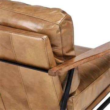 Kosas Home Arnold Cushioned Leather Club Chair