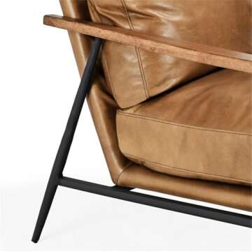 Kosas Home Arnold Cushioned Leather Club Chair