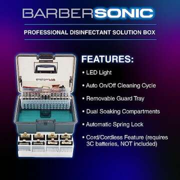 BaBylissPRO BarberSONIC Disinfectant Solution Box for Salons