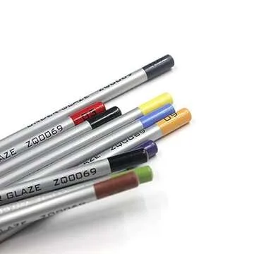 Ceramic Art Underglaze Colored Pencils for Decorating,Precision Underglaze Pencils Handmade Ceramic Hand-painted Glaze Chalk Pottery Painting Coloring (Black)