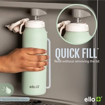 Ello Stainless Steel Water Bottle with Quick Fill