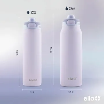 Ello Stainless Steel Water Bottle with Quick Fill