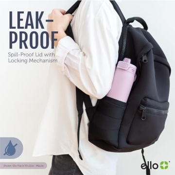 Ello Stainless Steel Water Bottle with Quick Fill