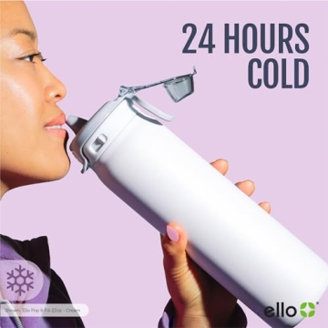 Ello Stainless Steel Water Bottle with Quick Fill