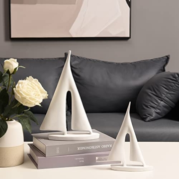SaySmile Sailboat Decor - Modern Nautical Art Statue