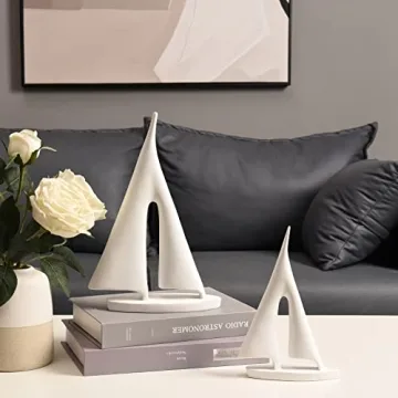 SaySmile Sailboat Decor - Modern Nautical Art Statue