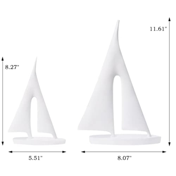 SaySmile Sailboat Decor - Modern Nautical Art Statue