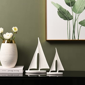 SaySmile Sailboat Decor - Modern Nautical Art Statue