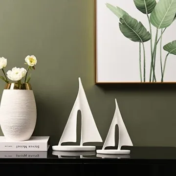 SaySmile Sailboat Decor - Modern Nautical Art Statue
