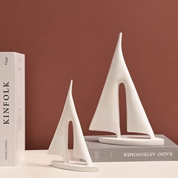 SaySmile Sailboat Decor - Modern Nautical Art Statue