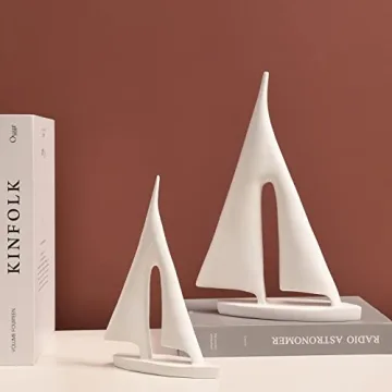 SaySmile Sailboat Decor - Modern Nautical Art Statue