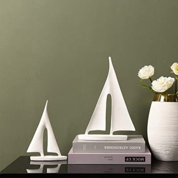 SaySmile Sailboat Decor - Modern Nautical Art Statue