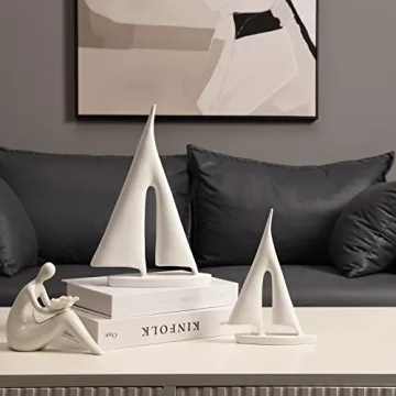 SaySmile Sailboat Decor - Modern Nautical Art Statue