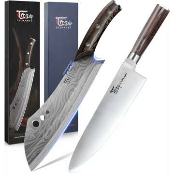 Japanese Style Butcher & Chef Knife Set 10" & 8"