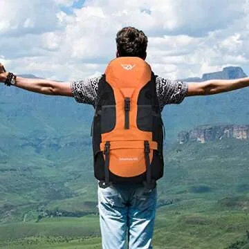 RuRu Monkey 50 Liter Hiking Backpack for Outdoor Adventures and Travel
