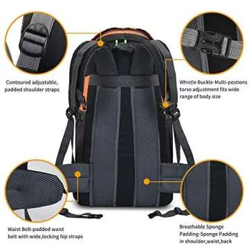 RuRu Monkey 50L Hiking Backpack for All Outdoor Activities