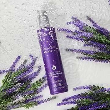 L'ANZA Healing Smooth Smoother Straightener Balm - Hair Detangler and Frizz Control for Nourished, Shiny Straight Hair (8.5 Fl Oz)