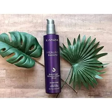 L'ANZA Healing Smooth Smoother Straightener Balm - Hair Detangler and Frizz Control for Nourished, Shiny Straight Hair (8.5 Fl Oz)
