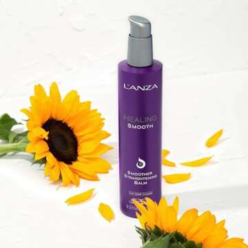 L'ANZA Healing Smooth Smoother Straightener Balm - Hair Detangler and Frizz Control for Nourished, Shiny Straight Hair (8.5 Fl Oz)