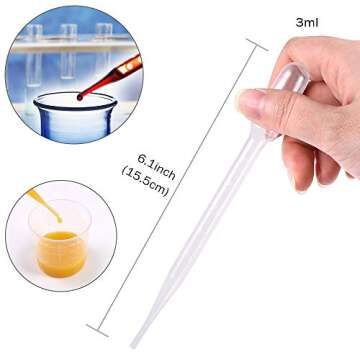 Sntieecr 158 Pieces Resin Cups Casting Tools Kit, Including 100ml Measuring Cups, A4 Silicone Sheet, Mixing Spoons, 2oz Graduated Cups, Sticks, Dropping Pipettes and Gloves for Resin and Art Making