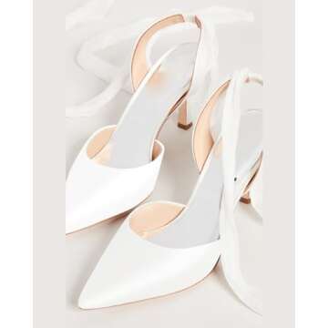 Elegant Womens Lace-up Satin Heels for Weddings and Events