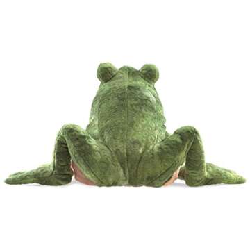 Folkmanis Toad Hand Puppet - Interactive Green/Light Tan Toy
