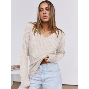 V Neck Sweater Women’s Casual Pullover Tunics