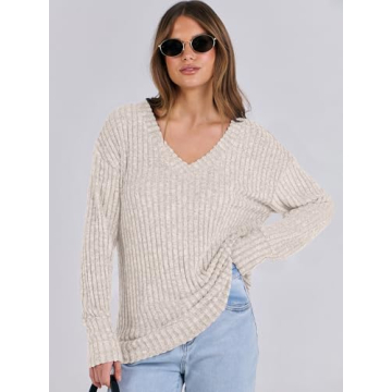 V Neck Sweater Women’s Casual Pullover Tunics