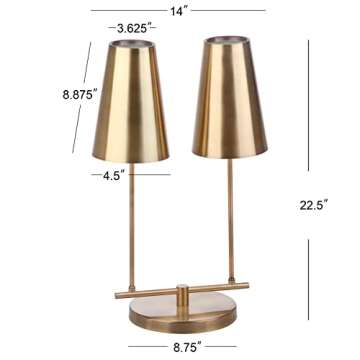 Stylish Safavieh Brass Gold Table Lamp for Home & Office