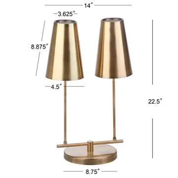 Stylish Safavieh Brass Gold Table Lamp for Home & Office