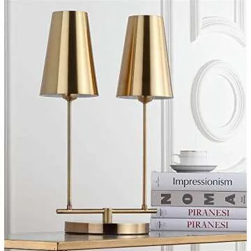 Stylish Safavieh Brass Gold Table Lamp for Home & Office