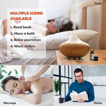 Essential Oils Set, Holamay Aromatherapy Diffuser Oils, Lavender, Tea Tree, Orange, Peppermint, Cinnamon, Lemongrass Essential Oils for Diffuser, Skin & Hair Care, Massage, Summer Fragrance Gift Set