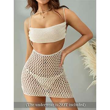 Mylleure Women Knit Two Piece Skirt Set: Y2K Style Summer Outfits