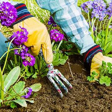 Hortem Gardening Tools Set Women, Christmas Gardening Gifts Ladies, Aluminum Hand Tools, Pruner and Garden Belt Bags with Floral Package