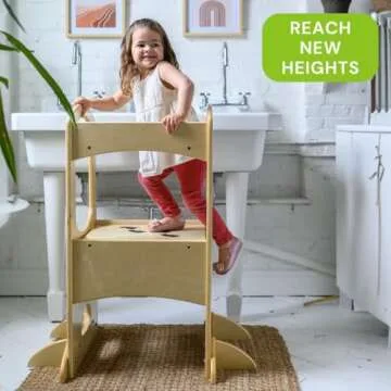 Little Partners Kids Learning Tower Adjustable Kitchen Stool