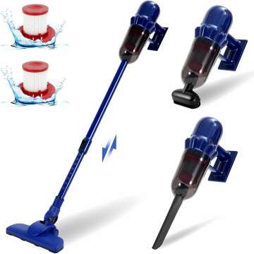 Cordless Vacuum Cleaner - 15Kpa 150W Pet Hair & Carpet Cleaner