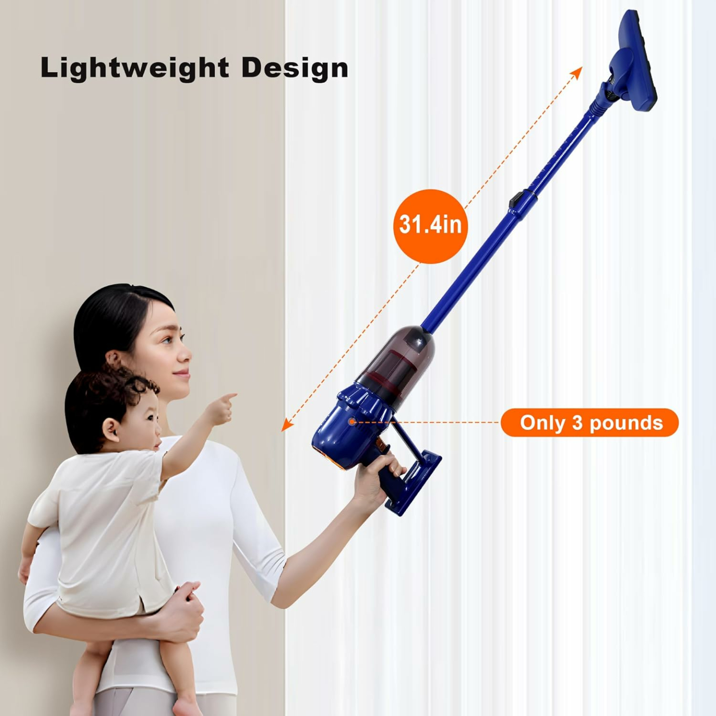Cordless Vacuum Cleaner - Pet Hair & Carpet Cleaner