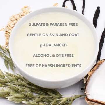 Isle of Dogs - Everyday Natural Luxury Silky Oatmeal Shampoo - Jasmine + Vanilla - Sulfate & Paraben Free Formula - Dog Shampoo With Oatmeal & Jojoba Oil For A Silky Coat - 16 Oz, (821-16)