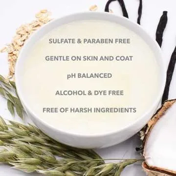 Isle of Dogs - Everyday Natural Luxury Silky Oatmeal Shampoo - Jasmine + Vanilla - Sulfate & Paraben Free Formula - Dog Shampoo With Oatmeal & Jojoba Oil For A Silky Coat - 16 Oz, (821-16)