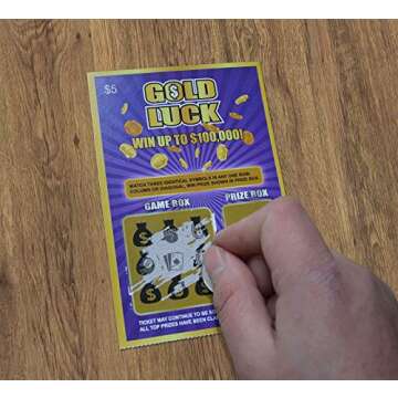 Creative Gold Luck Lottery Pregnancy Scratch Off Tickets