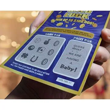 Creative Gold Luck Lottery Pregnancy Scratch Off Tickets