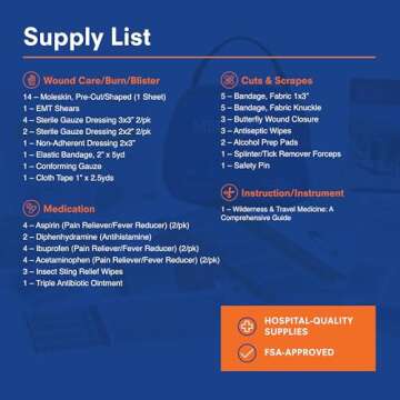 Adventure Medical Kits Mountain Series Medical Kit - Day Tripper Lite - Emergency Medical First Aid Kit - For 2 People for 1 Day - Comes with Bandages, Medication & More - 59 Pieces