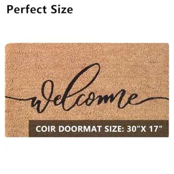 Fallovea Spring Welcome Mat - Anti-Slip Coconut Fiber Doormat