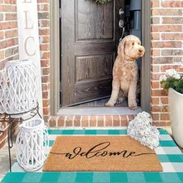 Fallovea Spring Welcome Mat - Anti-Slip Coconut Fiber Doormat