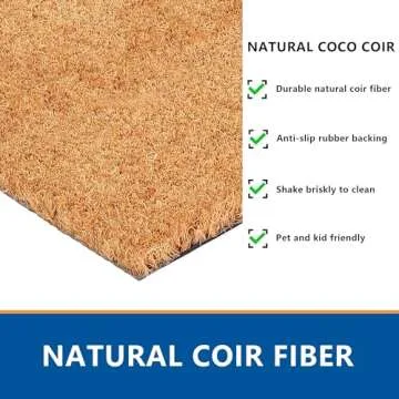 Fallovea Spring Welcome Mat - Anti-Slip Coconut Fiber Doormat