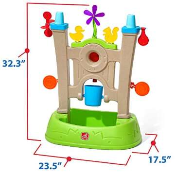 Step2 Waterpark Arcade, Kids Water Table Activity Sensory Playset, Summer Outdoor Toys, 6 Piece Water Toy Accessories, for Toddlers 3+ Years Old